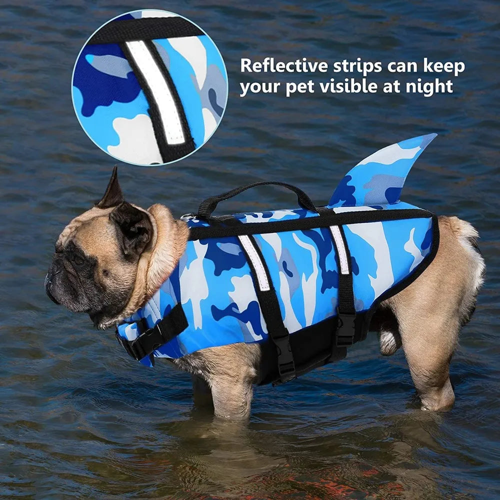 Pet Dog Life Jacket Vest Clothes Life Vest Collar Harness Pet Dog Swimming