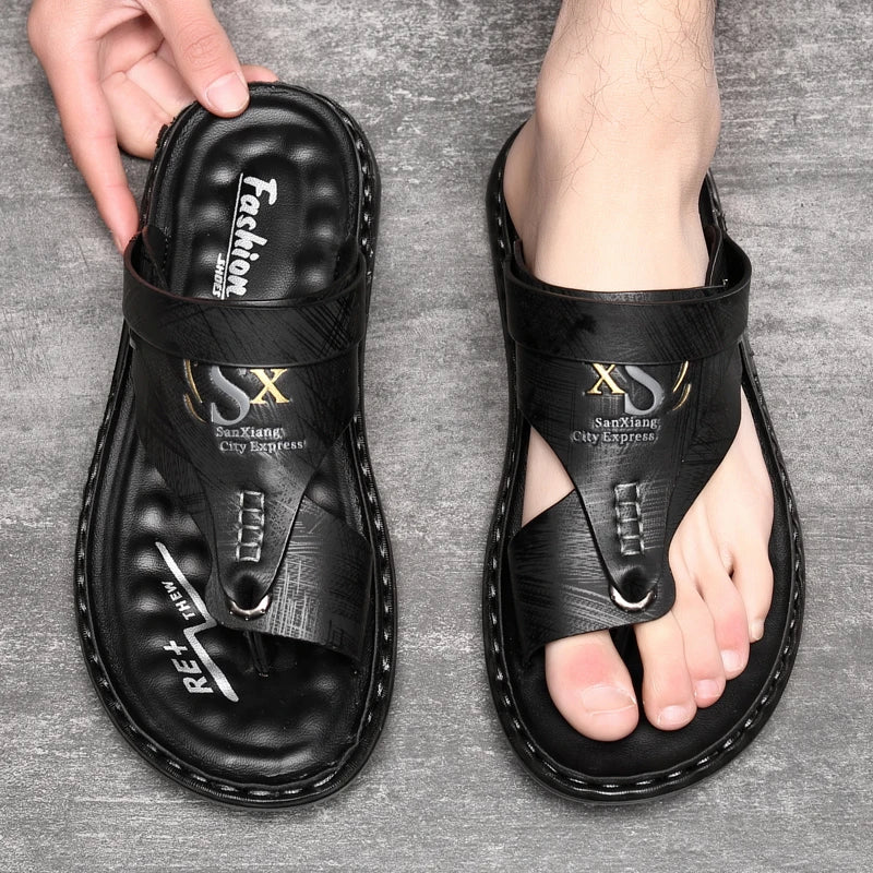 Men's Sandals Wholesale Summer Soft soled Anti slip Beach Shoes Men's Large New flip-flops Casual Outwear Sandals - Hiron Store