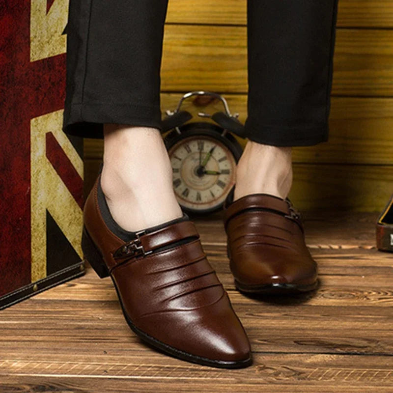 Classic Men's PU Leather Business Casual Male Formal Shoes