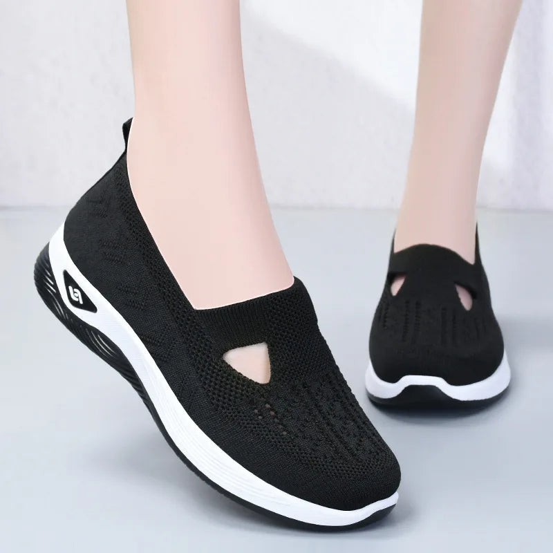 Soft Sole Breathable Hollow Out Flat Shoes for Women