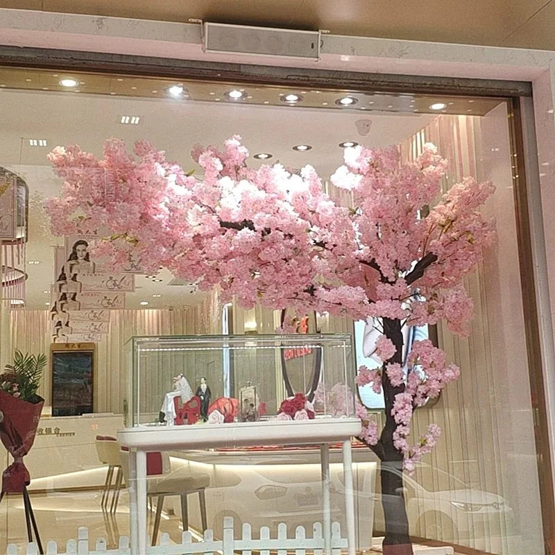 Artificial Cherry Blossom Tree Large Fake Peach Blossom Plant Wedding & Outdoor Home Garden Decoration Christmas Home Decoration