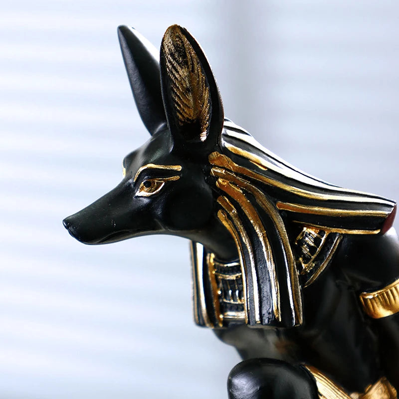 Resin Anubis Dog God Wine Rack Figurines Bottle Holder Egypt Cat Statue Restaurant Cabinet Tabletop Decor Item