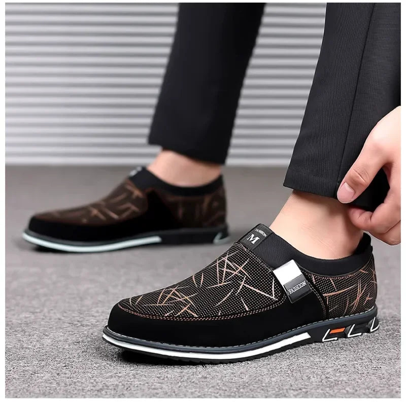 Men's Casual Leather Shoes Slip-On Loafers for Men Business Brand Shoes