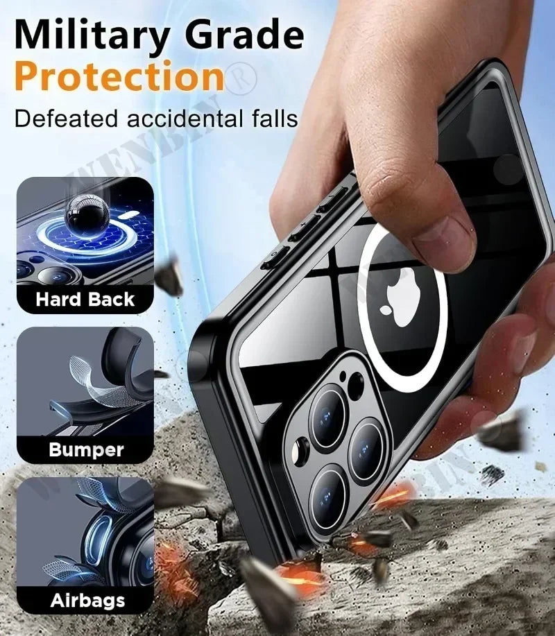 Waterproof Case For iPhone Pro Max Plus Full Body Protective Cover Swim Underwater Diving Magsafe Magnetic