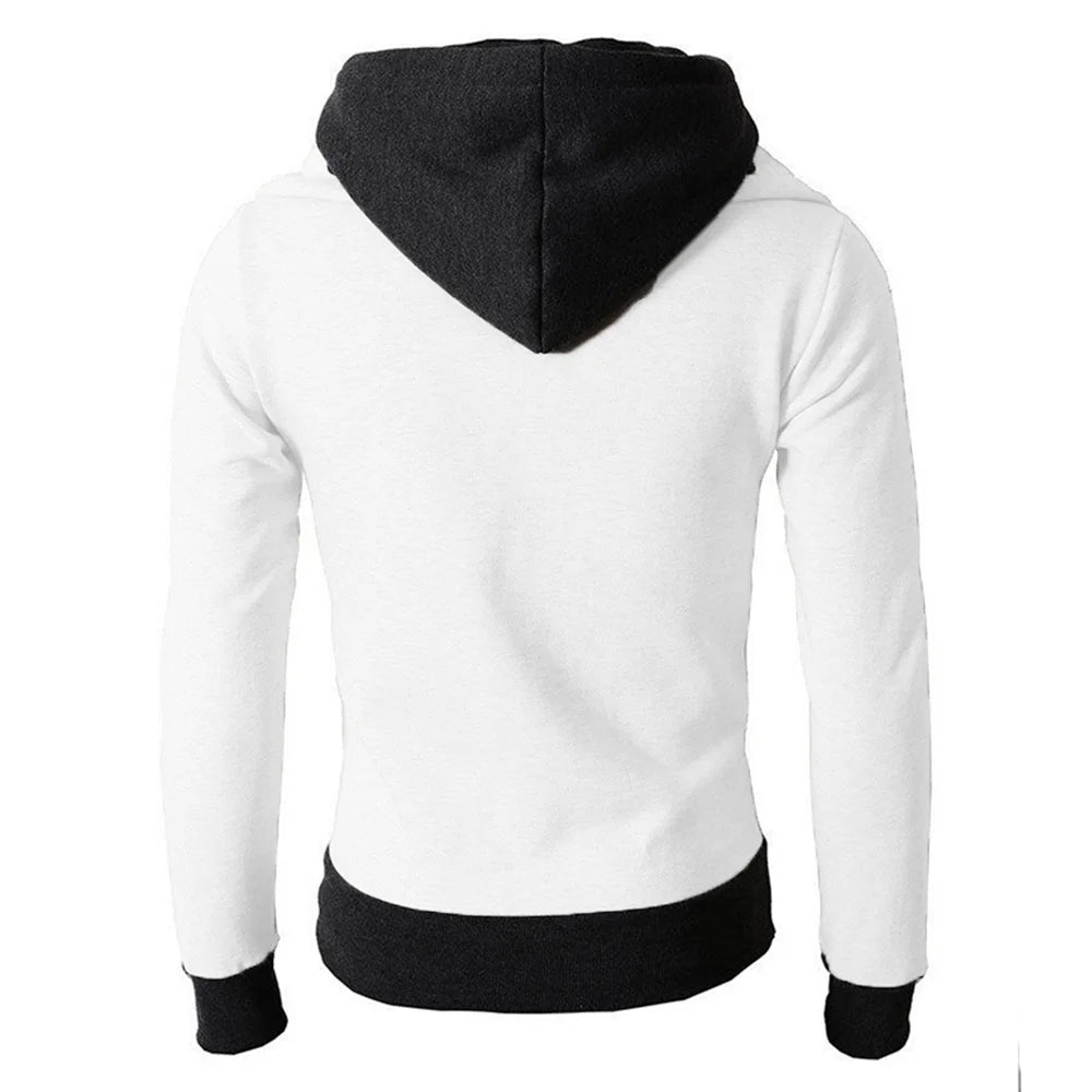 Men Jackets Fleece Coats Bomber Jacket Scarf Collar Fashion Outwear Slim Fit Hoody