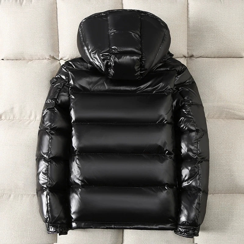 2027 New Fashion Waterproof  Jackets, Men's Cotton Padded Warm , High Quality Glossy Couple Winter, Coats Red Thick Outerwear