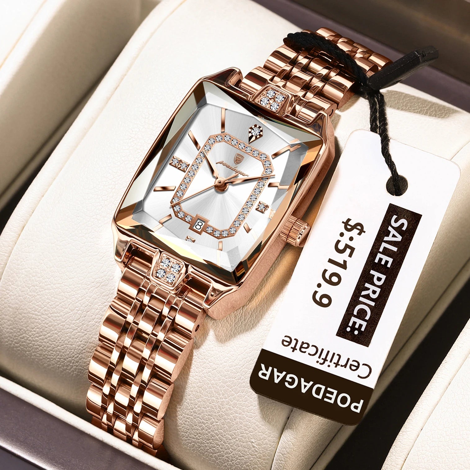 Women Wristwatch Waterproof Ladies Watch Stainless Steel Rectangle Quartz Women's Watches