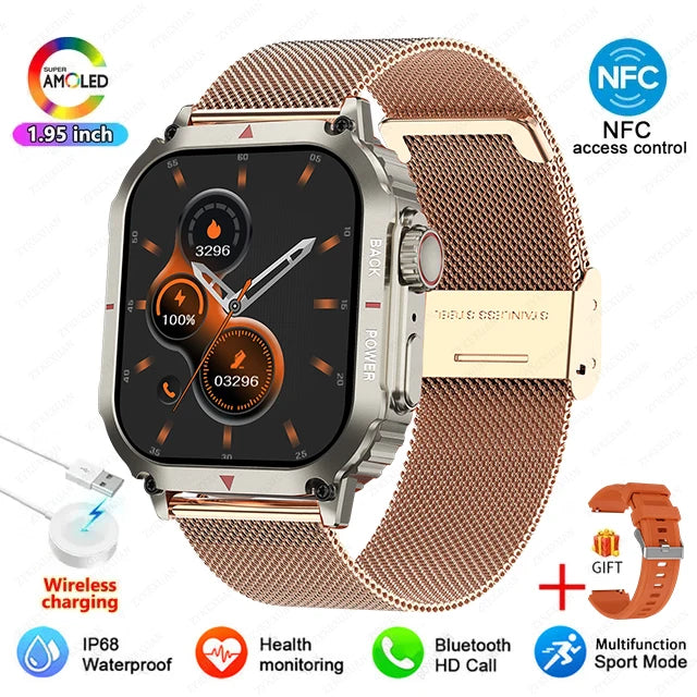 For Huawei Xiaomi Smart Watch Women GPS Tracker 330*385 HD Screen Heart Rate Blood Sugar NFC Bluetooth Call SmartWatch - Hiron Store