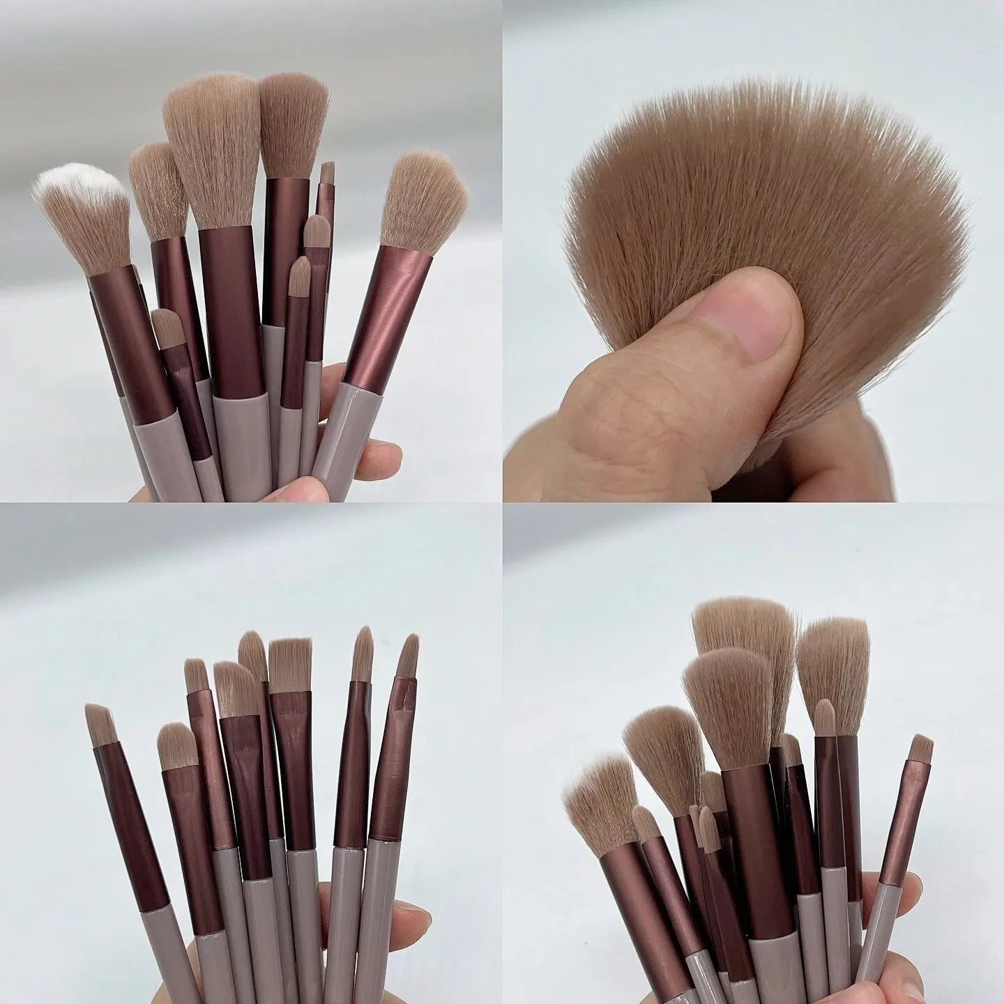 13 PCS Makeup Brushes Set Eye Shadow Foundation Women Cosmetic Brush Eyeshadow Blush Beauty Soft Make Up Tools Bag - Hiron Store