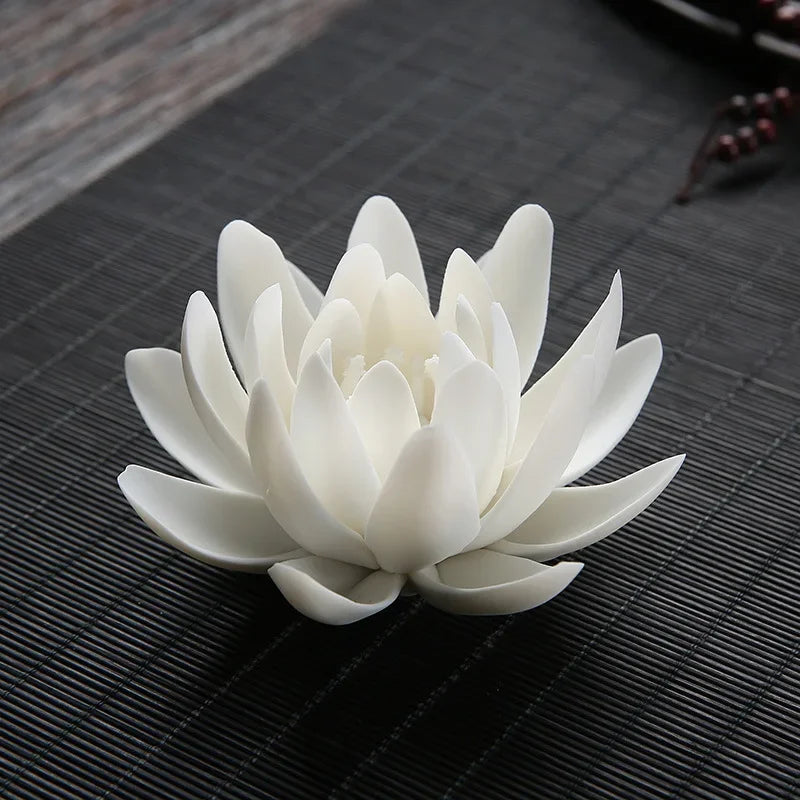 Ceramic Handicraft Stick Incense Burners Simulation Lotus Incense Holder Ornaments