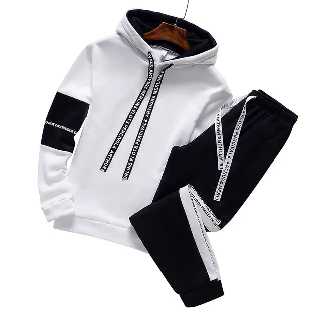 Winter Hoodie Sets Men Tracksuit Casual Hoodies Sweatshirt Piece Set Male Pullover Hoody Fashion Streetwear Clothes - Hiron Store