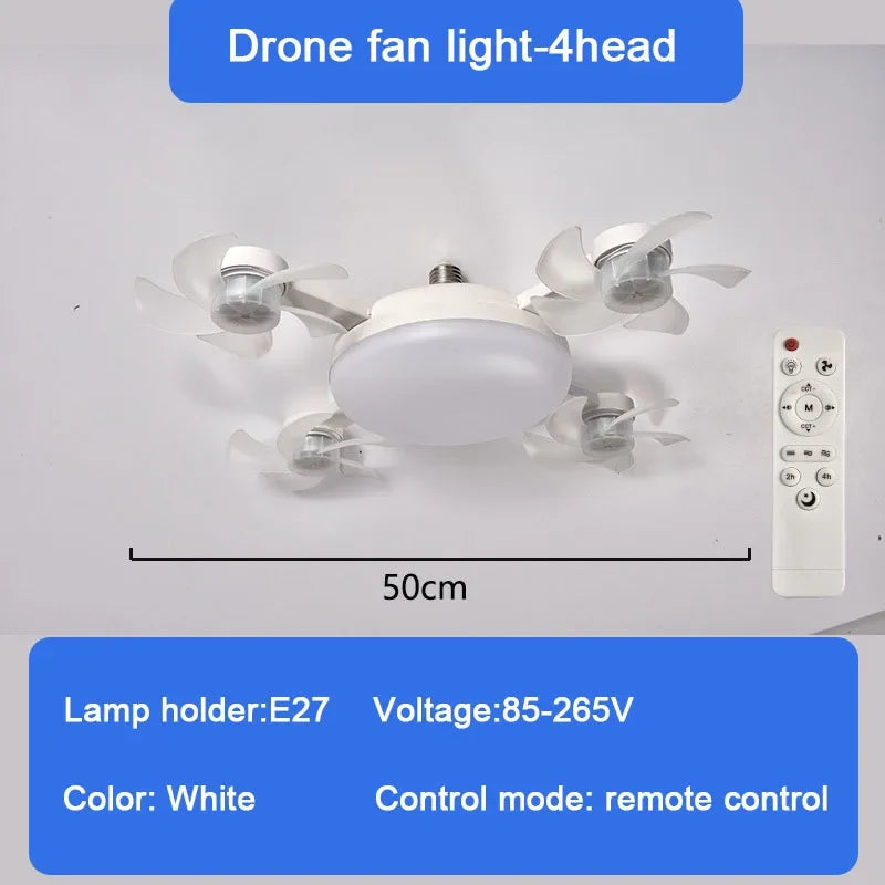 Ceiling Lamp with Remote Control Simple Quiet Ceiling Fan with LED Lights Home Decor