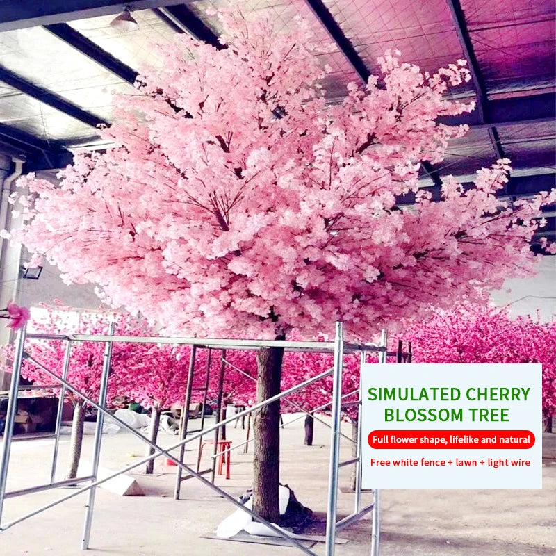 Artificial Cherry Blossom Tree Large Fake Peach Blossom Plant Wedding & Outdoor Home Garden Decoration Christmas Home Decoration