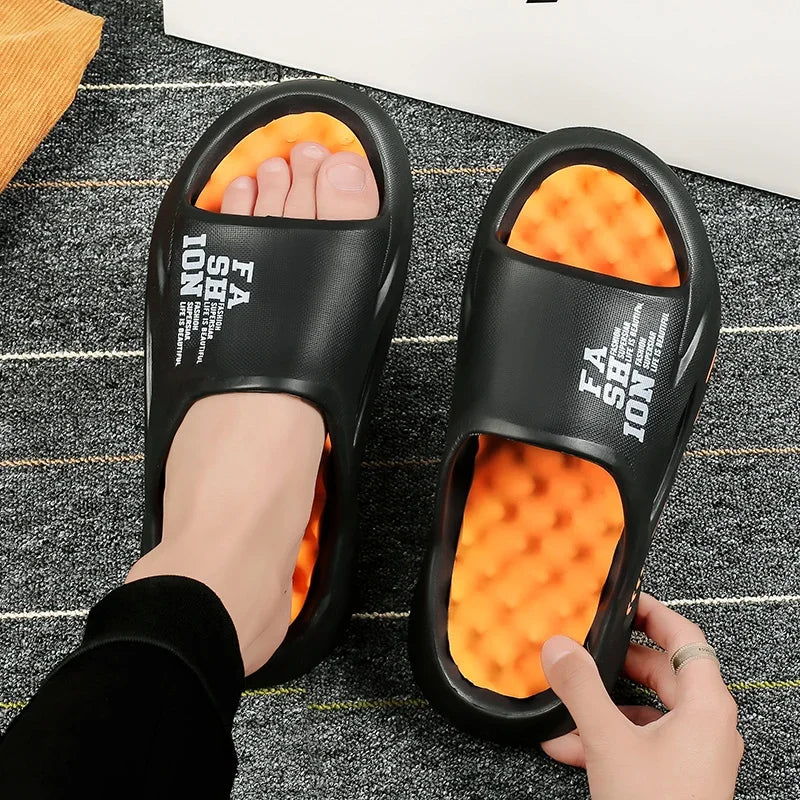 New Summer Men Massage Slippers Sides Indoor Outdoor Sandals Beach Casual Shoes Soft Men Flip-flops Men's Sandals