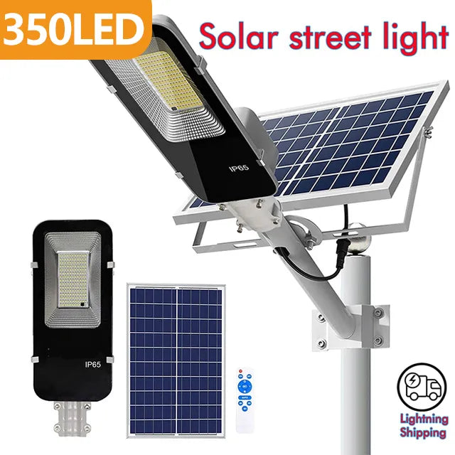 Powerful Solar Light Outdoor Solar Street Light 350/120LED 6500K IP65 Waterproof Street Light For Garage Garden Terrace - Hiron Store