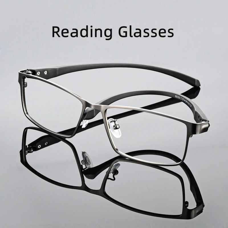 KOCOLIOR Anti Blue Light Men Reading Glasses, Titanium Alloy Metal Frame, Business Computer Reader, +1.50 1.75 2.0 2.25 2.50 2.75