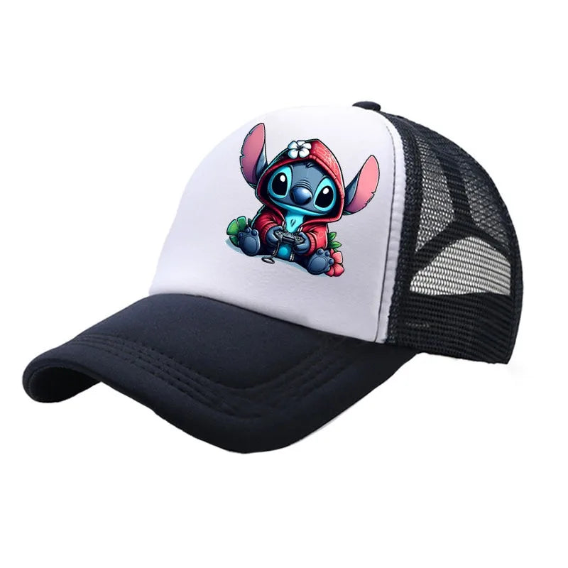 Disney Lilo & Stitch Baseball Caps Cartoon Children Sun Hat Adjustable Peaked Cap