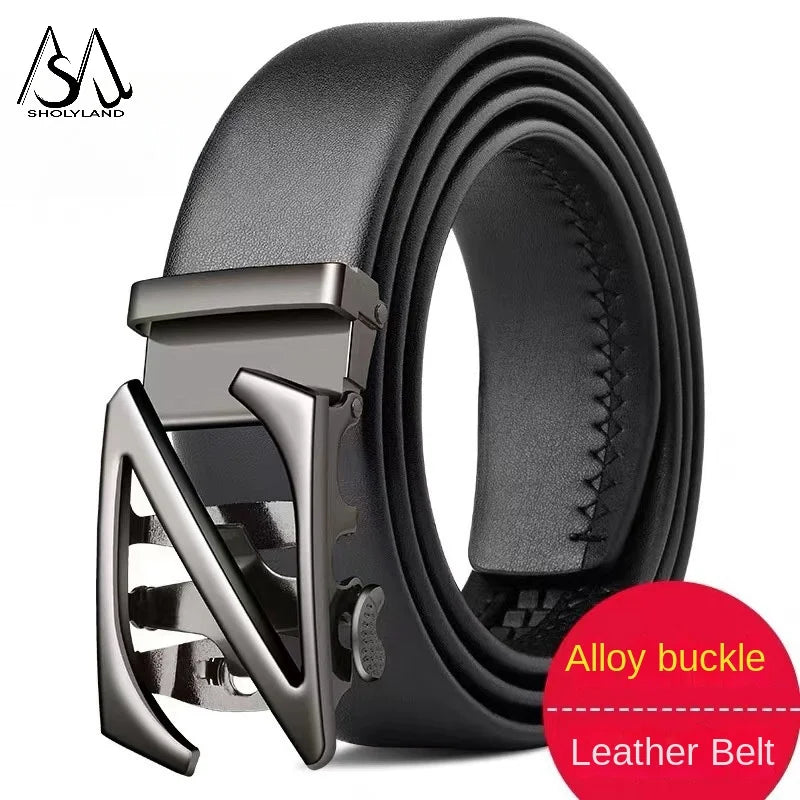 Men's Needle Style Buckle High-end Business Men's Belt