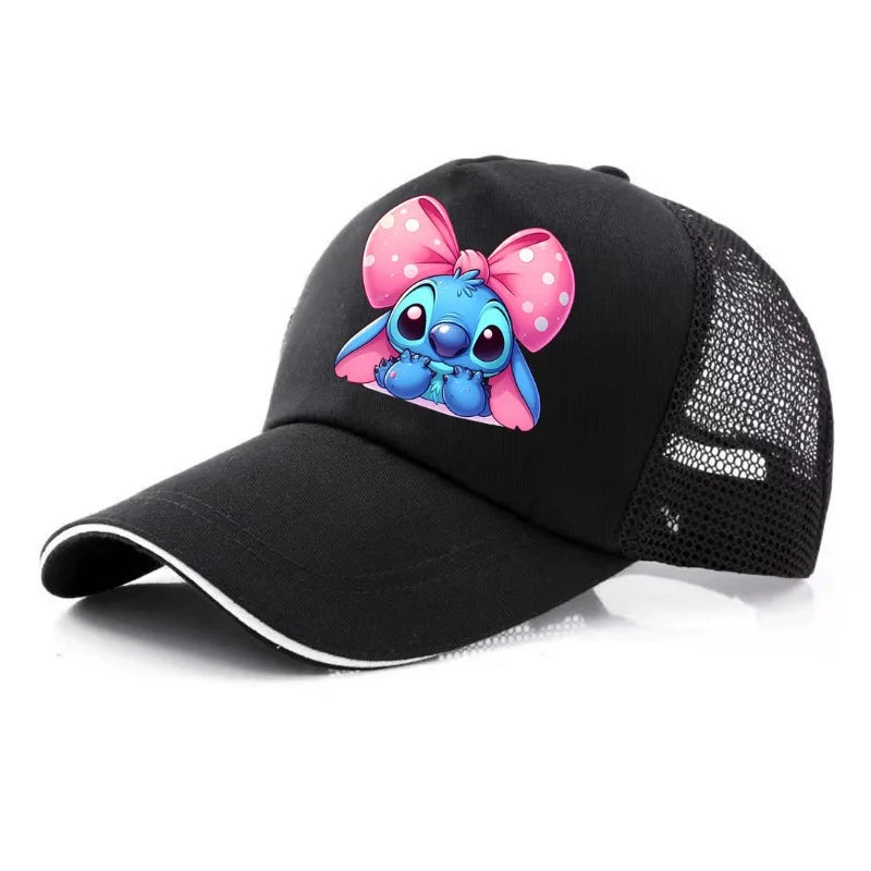 Disney Lilo & Stitch Baseball Caps Cartoon Children Sun Hat Adjustable Peaked Cap