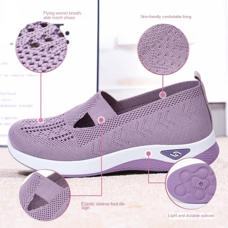 Soft Sole Breathable Hollow Out Flat Shoes for Women