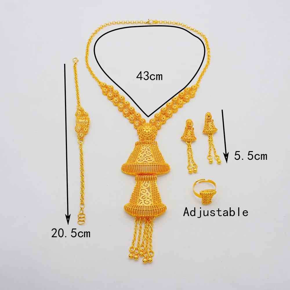 Ethiopian Saudi Style Gold Color Jewelry Set