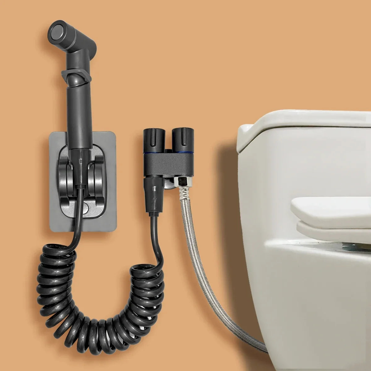 handheld Bidet toilet sprayer set double outlet angle valve bathroom shower accessories