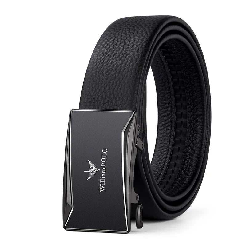 Fashionable men's cowhide belt with automatic  for casual pants and personalized business belt