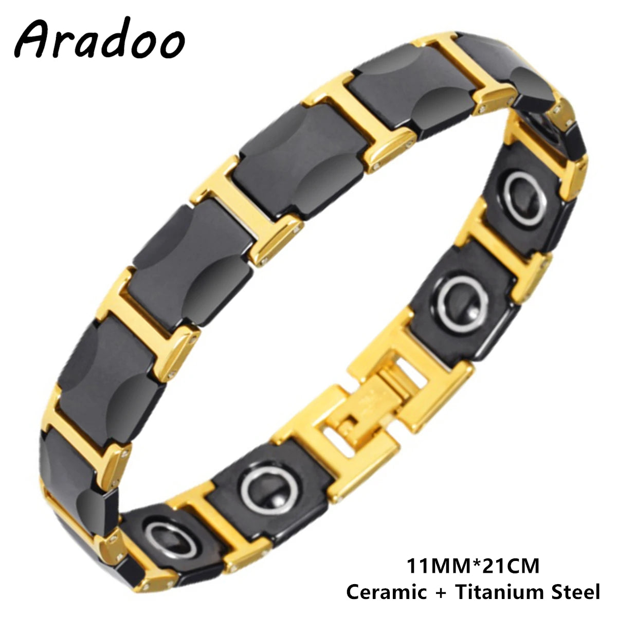 Titanium Steel Ceramic Bracelet Magnetic Hematite Sport Bracelets