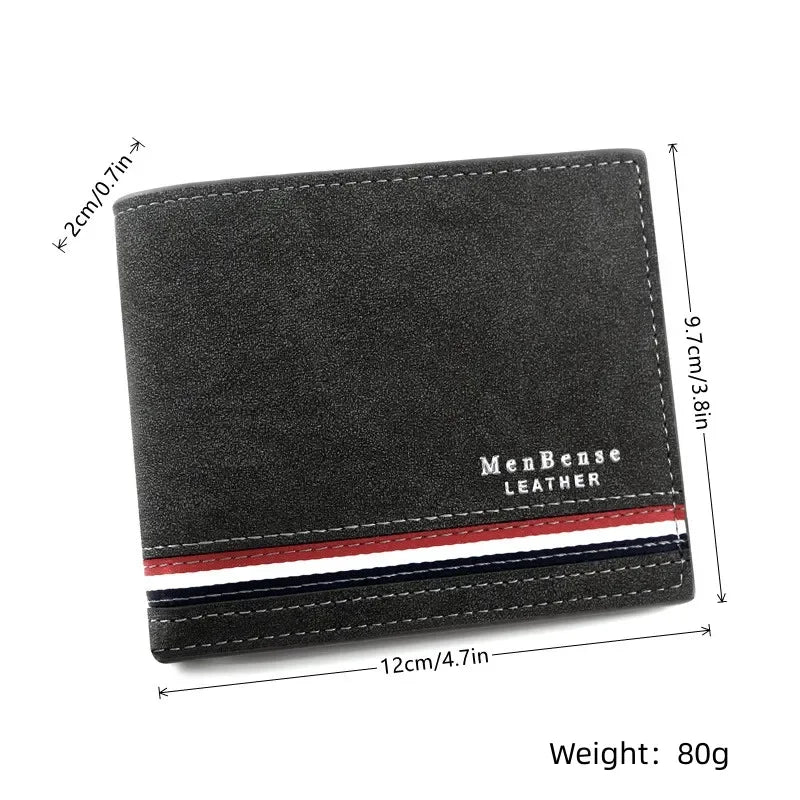 1pcs Classic Atmospheric Silkscreen Thread Stitching Clutch Short Wallet - Hiron Store