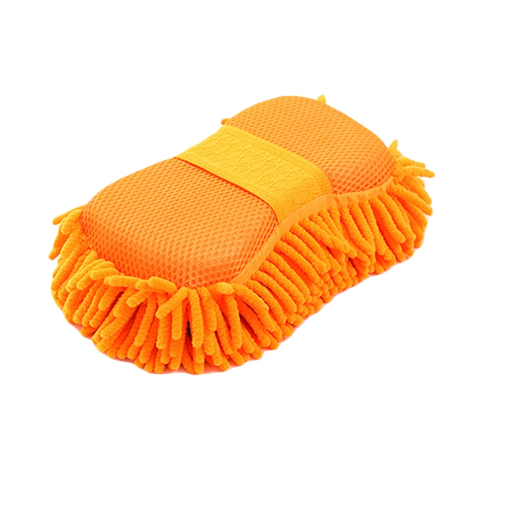 1pc Car Wash Glove Microfiber Chenille Car Wash Sponge Care Washing Detailing Brush Pad Multifunction Cleaning Tool - Hiron Store