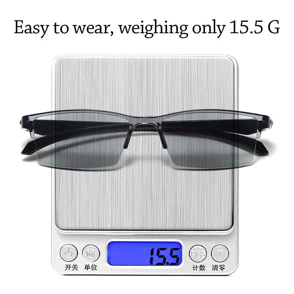 New Anti Blue Ray Reading Glasses Smart Automatic Zoom Reading Glasses Autofocus Power +1.0(100) ~ +7.0(700) Half-Rim Unisex - Hiron Store