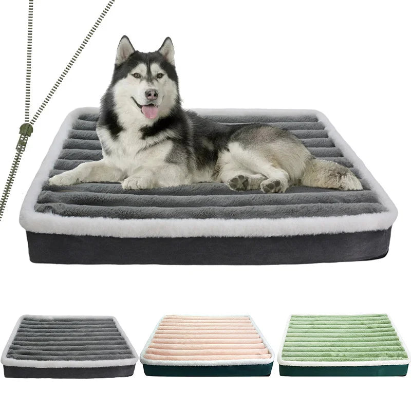 Dog Bed Mat with Zipper Remolvable Pet Mattress for Dog Sleeping et Pad Cushion for Small Medium Pet