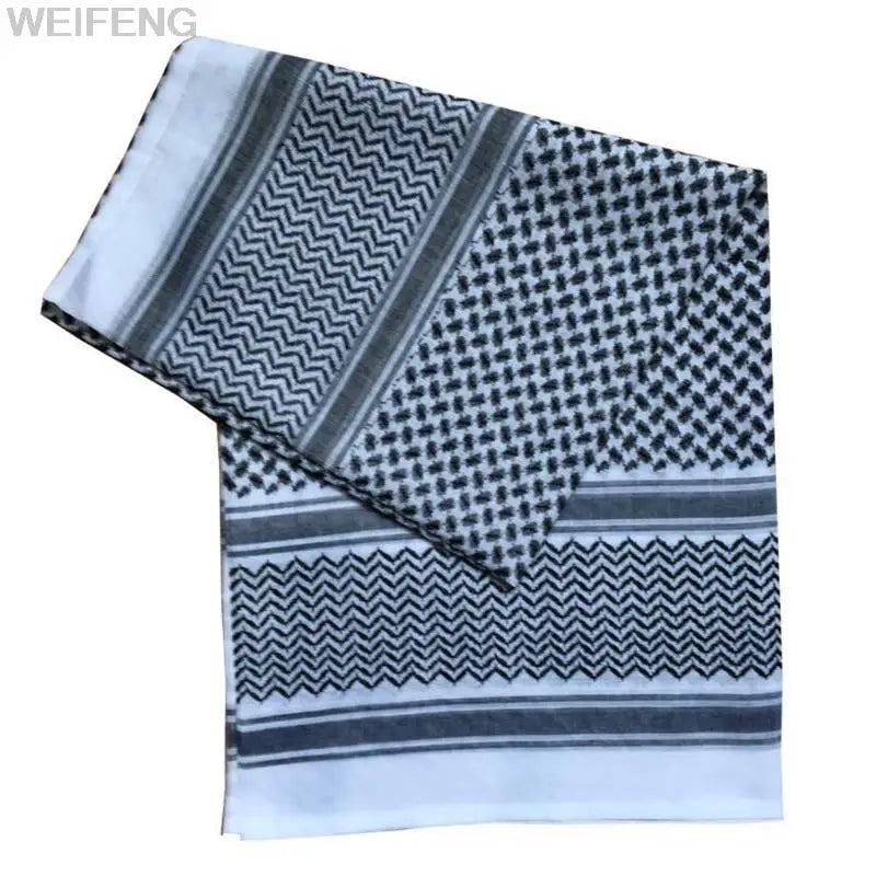 Muslim Shemagh Scarf Traditional Islamic Accessories Headscarf Islamic Neck Wrap Headscarf Windproof Arab Keffiyeh Shemagh Scarf - Hiron Store