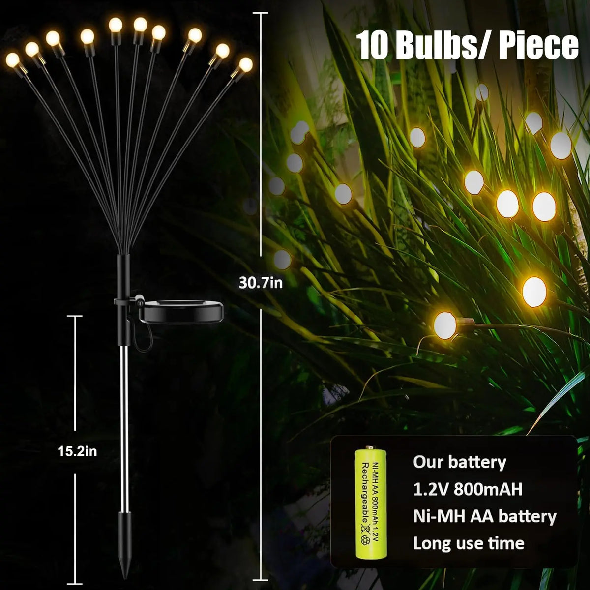 New Upgraded Solar Firefly Lights Outdoor Waterproof Garden Lights Garden Lights for Decoration