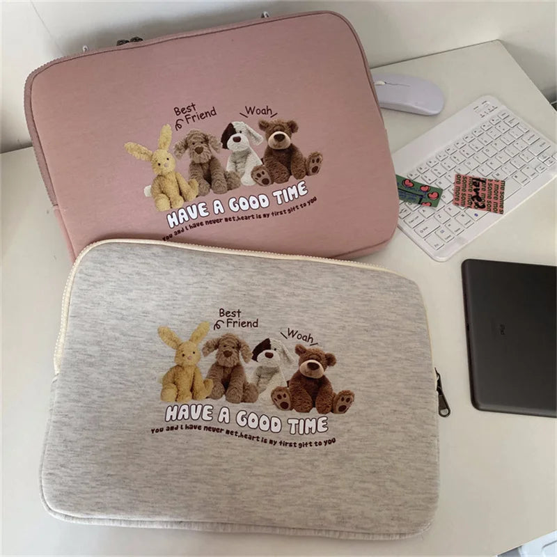 Laptop Sleeve Case Table Protective Pouch Bag 11 12 13.6 14 15.6 Inch Cartoon Laptop Zipper Bags for iPad MacBook HP