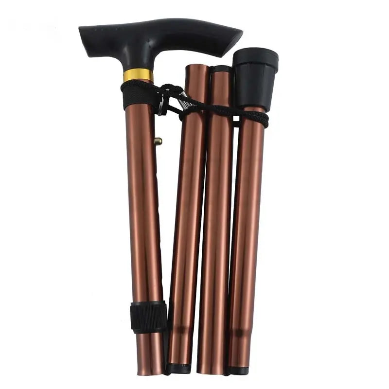 Adjustable Telescopic Portable Folding Aluminum Alloy Walking Stick Hiking Stick Non-Slip