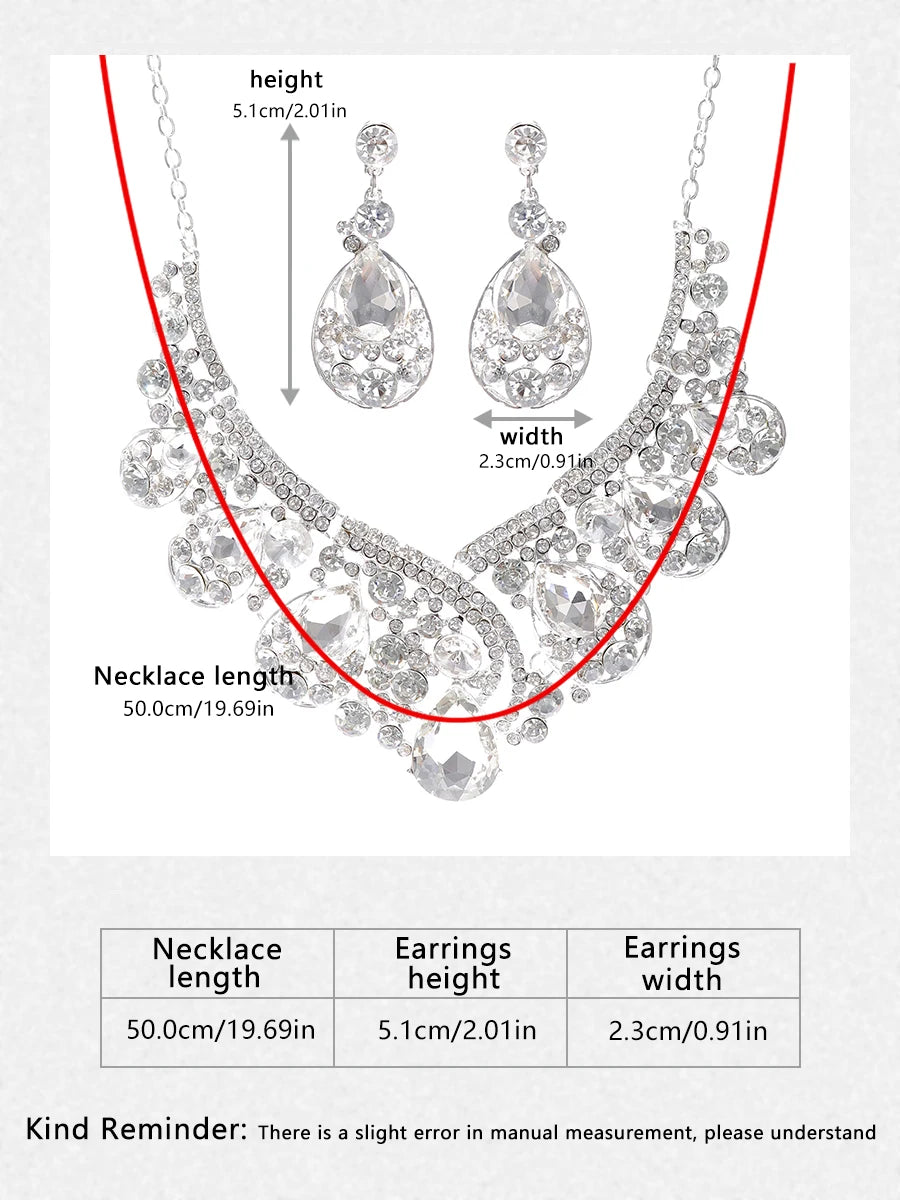 Itacazzo Bride Wedding Luxury Necklace Earring Set