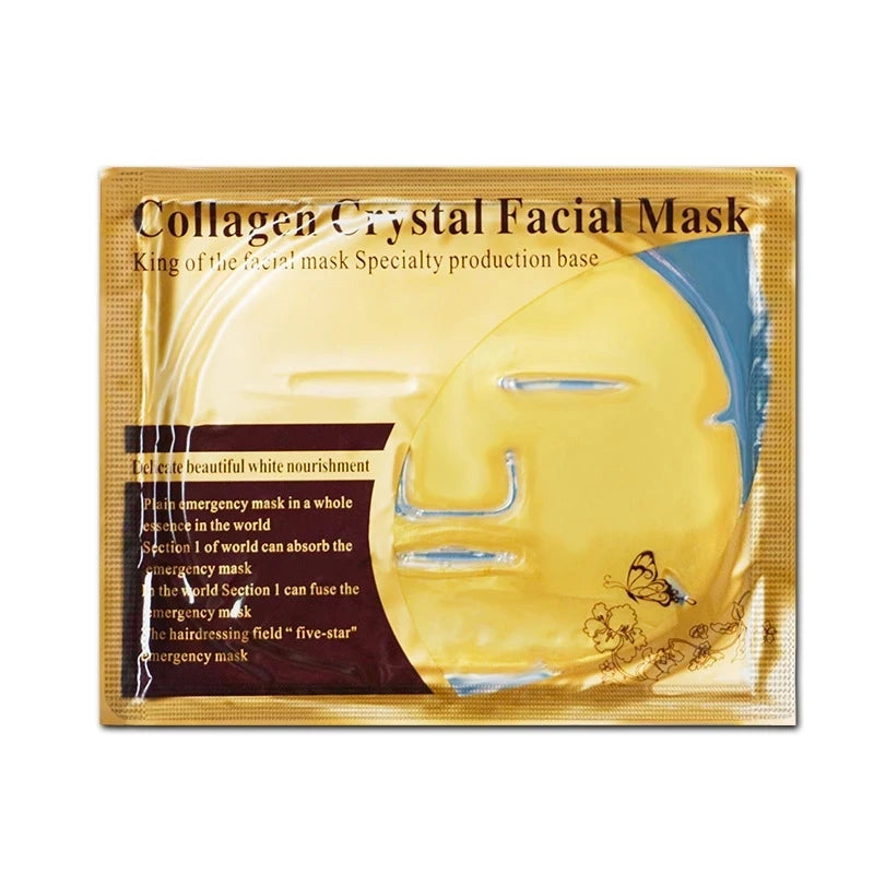10pcs Crystal Collagen Gold Face Masks Beauty Skin Care Anti-Again Hydrating Moisturizing Facial Mask for Face Care