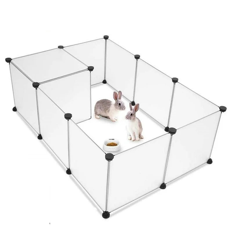 Playpen DIY Small Pet Freely Combined Foldable Dog Cage Yard Fence for Dogs Cat Kitten Rabbit Guinea Pig Bunny