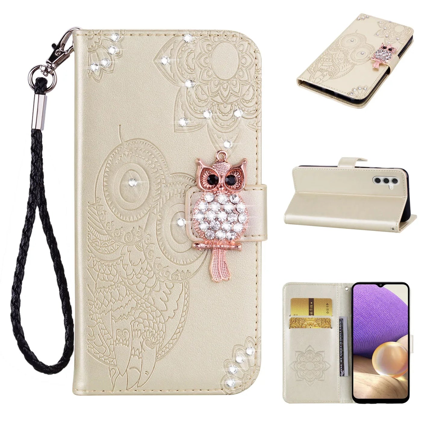 Glitter Lether Cards Solt Wallet Case For Samsung S23 S24 Ultra S22 S20FE S21 Plus A14 A54 A04 A34 A24 A25 A15 5G Bling Cover