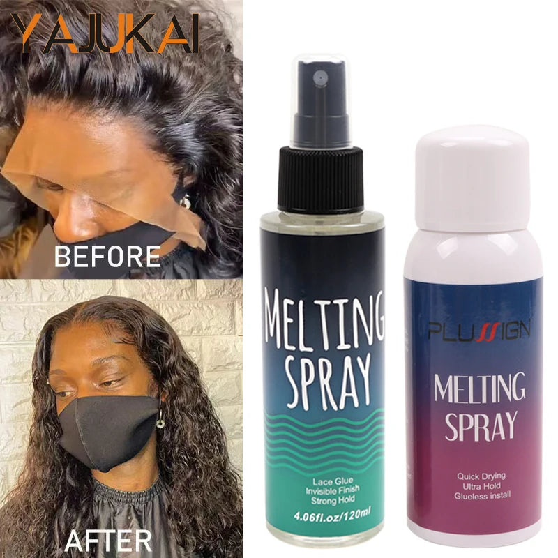 120Ml Lace Melting Spray Seamless Finish Strong Invisible Hair Adhesive for Lace Wigs