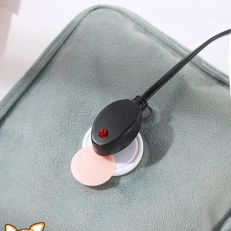 Electric Hot Water Bag Soft Winter Hand Warmer Reusable Hot Water Bottle EU Plug Rechargeable Warm Hand Pocket - Hiron Store