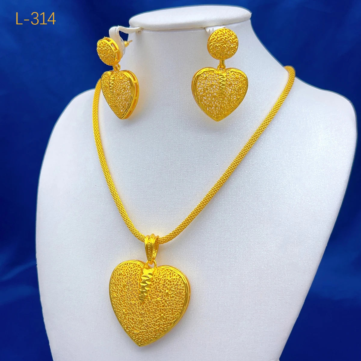 Dubai Indian African Tassel Necklace Earrings Jewelry Set 24K Gold Plated Bridal Jewellery