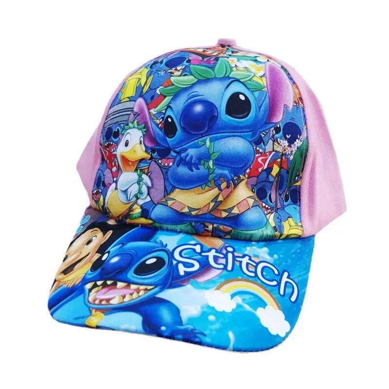 Disney Stitch Baseball Cap Children's Hat Male girl l Hat Cartoon Kids Sun Hats