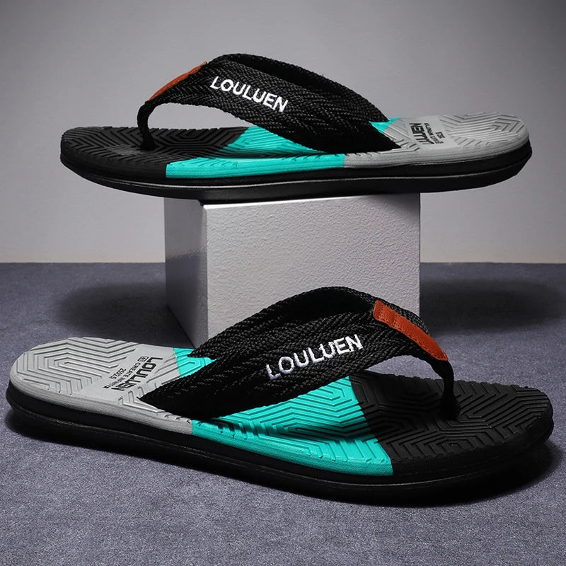 High Quality Men Summer Beach Flip Flops Fashion Breathable Casual Men Slippers