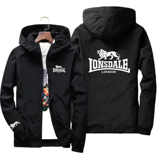 Lonsdale Spring and Fall New Print Young Trench coat High quality casual fashion Harajuku Sweatshirt zipper jacket men's coat - Hiron Store