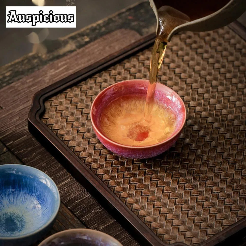 45ml Mini Tea Bowl Kiln Transformation Ceramic Tea Cup Chinese Kung Fu Teacup Espresso Coffee Cups