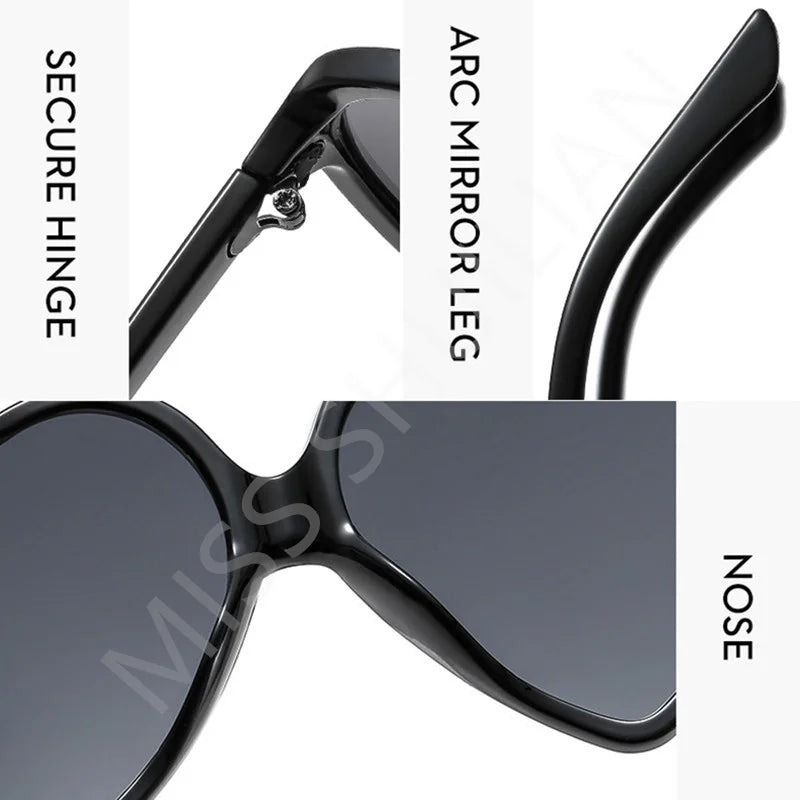 Big Heart Shape Sunglasses Women Sexy Fashion Black Oversized Sun Glasses for Female Male Shades Eyewear