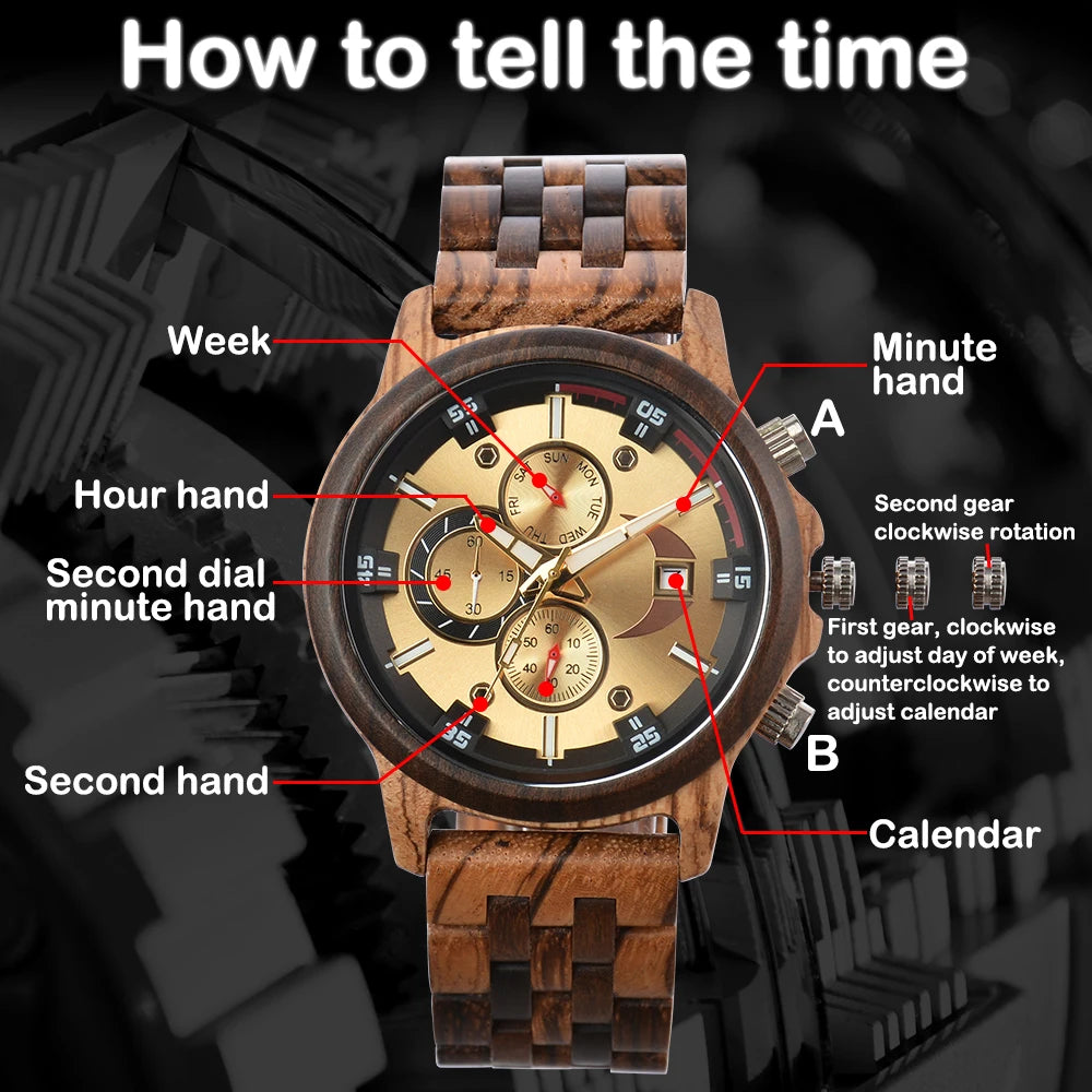 Men Wooden Luxury Mens Wrist Watches Man Sports Fashion Men's Quartz Wristwatches for Men