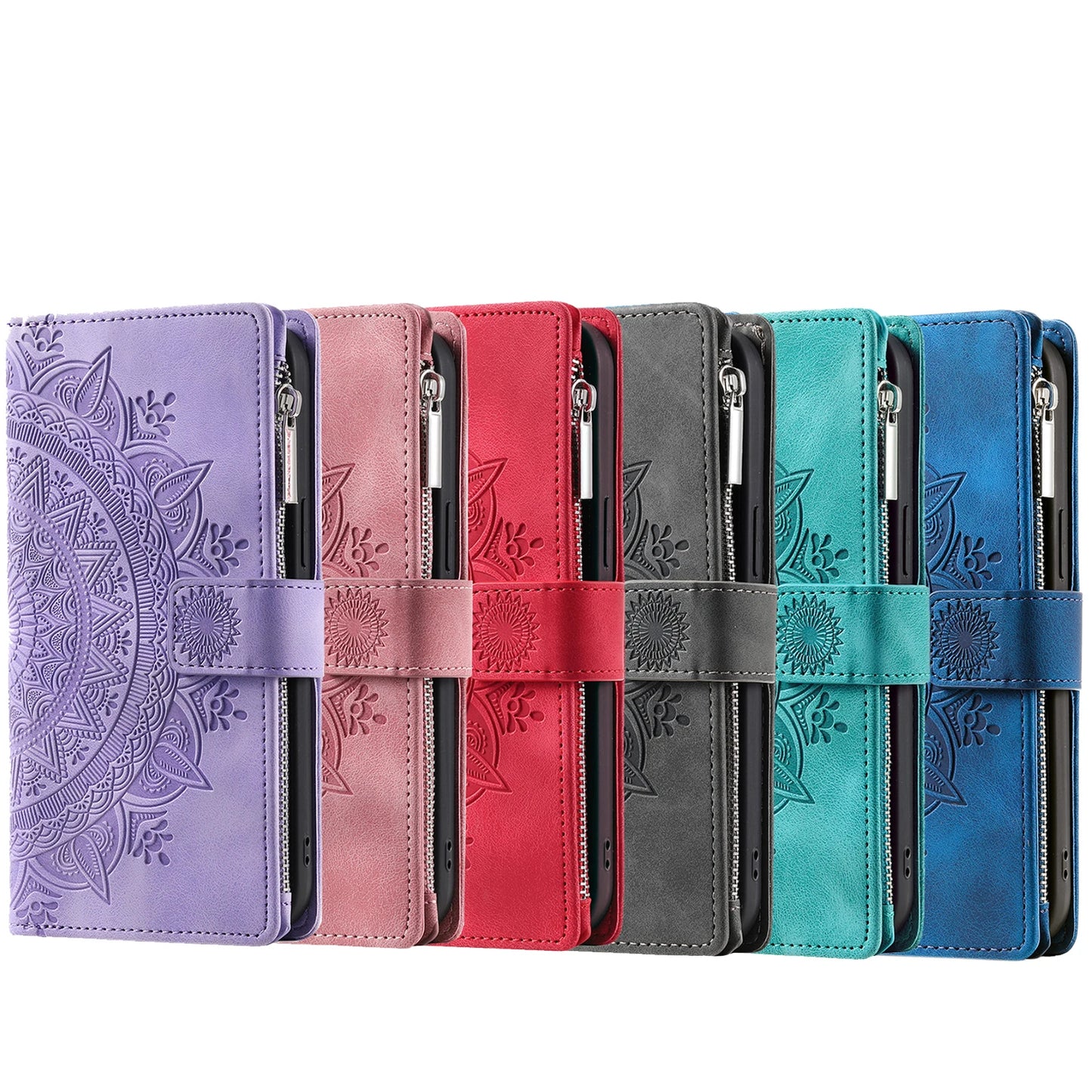 Leather Flip Case For Samsung Galaxy S25 S23 S24 Ultra S22 S21 Plus S20 FE S10 + Note 20 10 9 8 Card Wallet Embossing Phone Bag